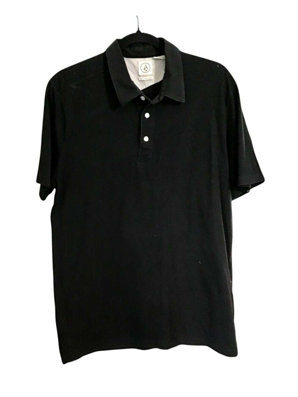 VOLCOM MENS BLACK SHORT SLEEVE POLO SHIRT SIZE LARGE
